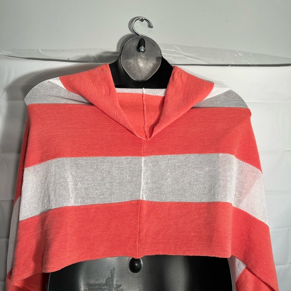 Coral and White Striped Sweater - Picture 3 of 15